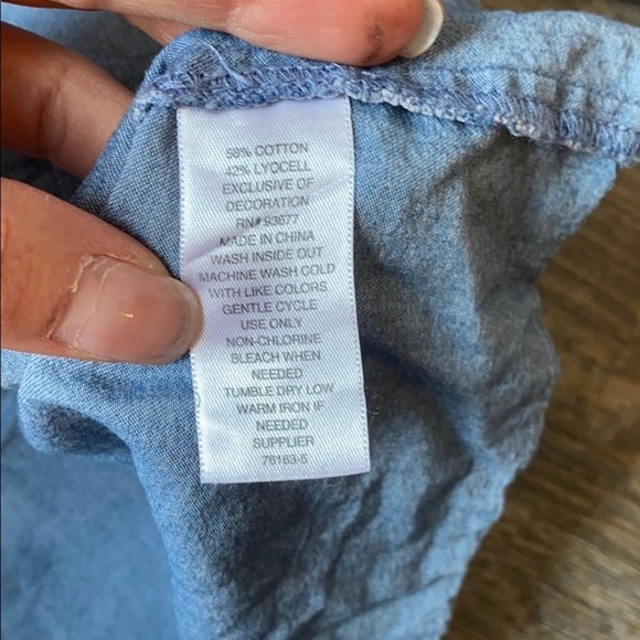 a.n.a Jean Off Shoulder Floral Embroidered Top L - Picture 7 of 11